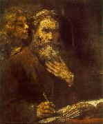 REMBRANDT Harmenszoon van Rijn Evangelist Matthew oil painting artist